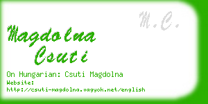 magdolna csuti business card